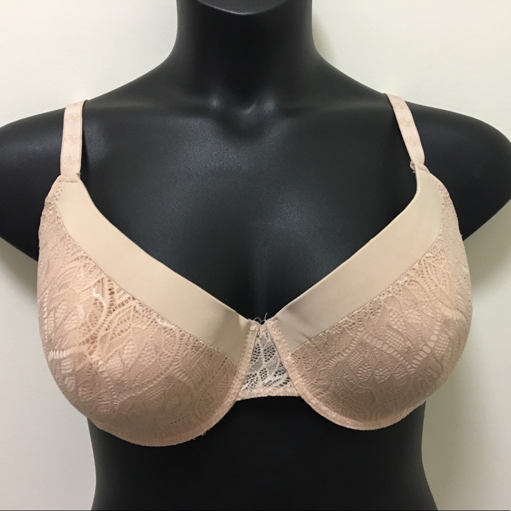 Adrienne Vittadini Bra 42D Beige EUC